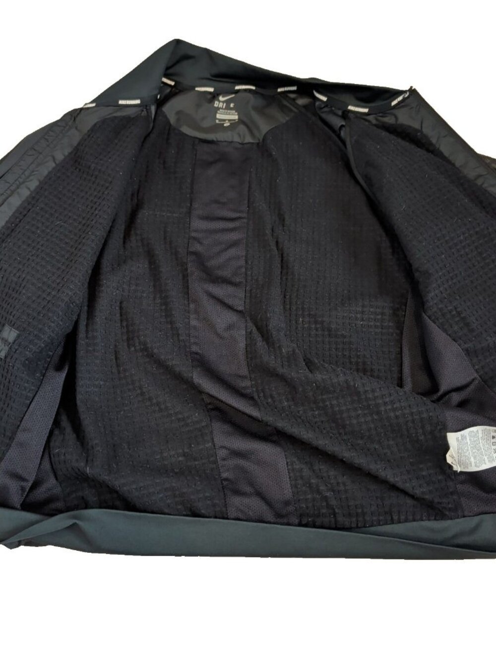 Nike Running Bomber Windbreaker Jacket Mens Black Sz Medium Drifit Outdoor - Picture 5 of 10
